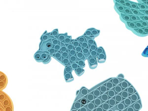 Animal Pop It Fidget Toys Set 3D Model