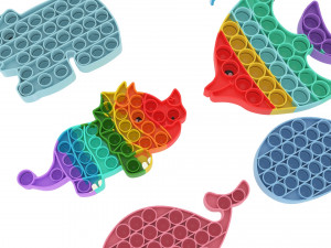 Animal Pop It Fidget Toys Set 3D Model
