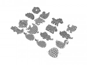 Animal Pop It Fidget Toys Set 3D Model