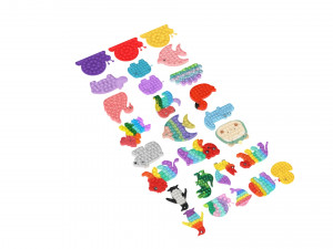Animal Pop It Fidget Toys Set Model 3D