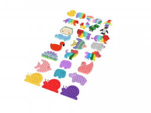 Animal Pop It Fidget Toys Set Model 3D