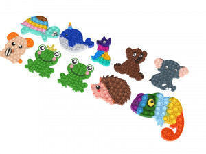 Animal Pop It Fidget Toys Set 3D Модель