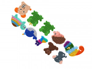 Animal Pop It Fidget Toys Set 3D Модель