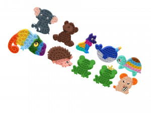 Animal Pop It Fidget Toys Set 3D Модель
