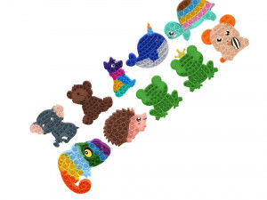 Animal Pop It Fidget Toys Set 3D Модель