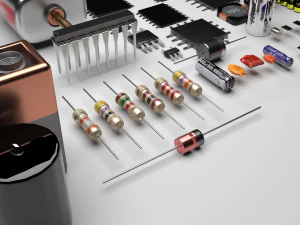 Electronic Components Set 3D Model