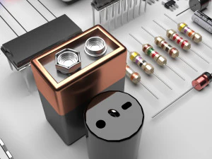 Electronic Components Set 3D Model