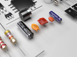 Electronic Components Set 3D Model