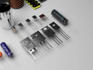 Electronic Components Set 3D Model