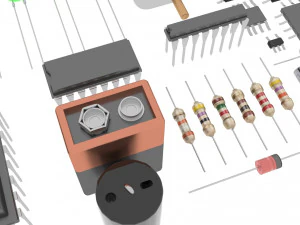 Electronic Components Set 3D Model