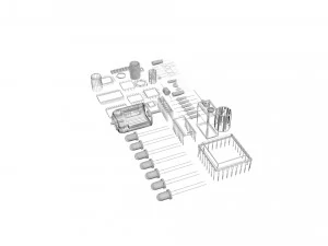 Electronic Components Set 3D Model