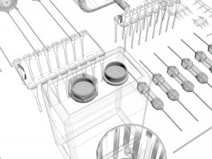Electronic Components Set 3Dモデル