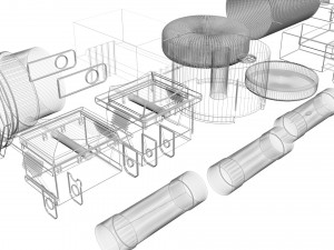 Electronic Components Set 3D-Modell