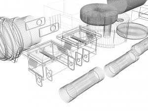 Electronic Components Set 3D-Modell