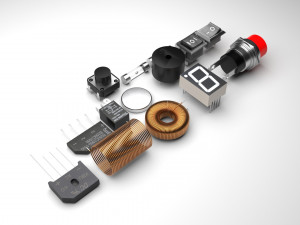 Electronic Components Set 3D-Modell