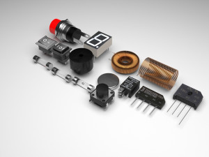Electronic Components Set 3D-Modell