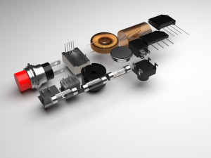 Electronic Components Set 3D-Modell