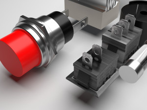 Electronic Components Set 3D-Modell