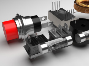 Electronic Components Set 3D-Modell