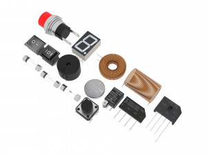 Electronic Components Set 3D-Modell