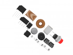 Electronic Components Set 3D-Modell