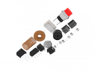 Electronic Components Set 3D-Modell