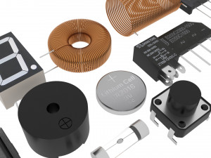 Electronic Components Set 3D-Modell