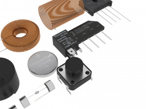 Electronic Components Set 3D-Modell
