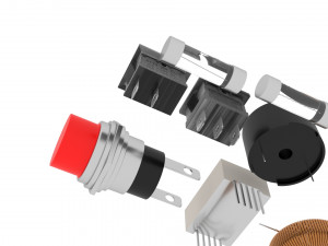 Electronic Components Set 3D-Modell