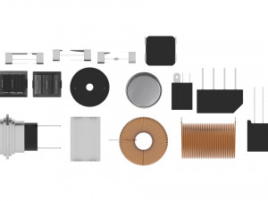 Electronic Components Set 3D-Modell