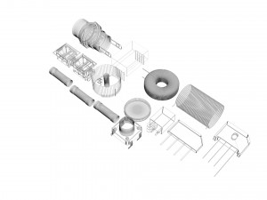 Electronic Components Set 3D-Modell