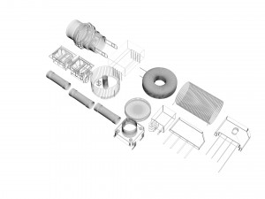 Electronic Components Set 3D-Modell