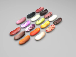 Kidney Beans Set 3D Model