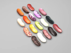 Kidney Beans Set 3D Model