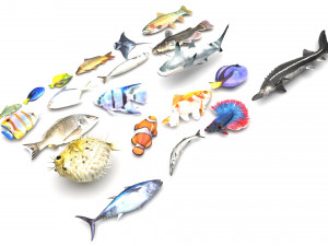 Sea Creatures Set Modelo 3D