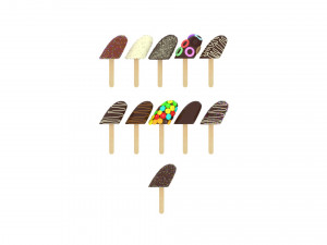 Banana Cake Pops Set Model 3D