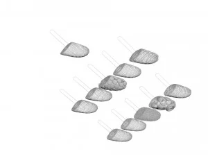 Banana Cake Pops Set 3D Model