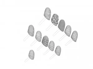 Banana Cake Pops Set 3D Model