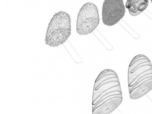 Banana Cake Pops Set Model 3D