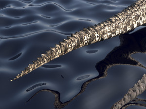 Crocodile Family In Water Model 3D