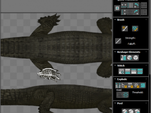 Crocodile Family In Water Model 3D