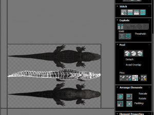 Crocodile Family In Water Model 3D
