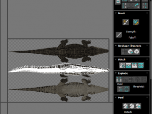 Crocodile Family In Water Model 3D