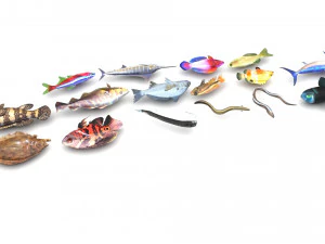 Fische-Set 3D Modell