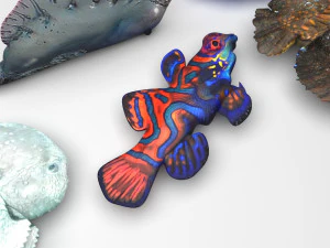 मछलियों का सेट 3D मॉडल