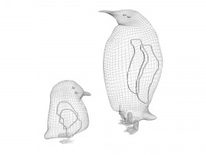 Penguin With Baby Penguin Modèle 3D