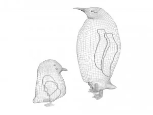 Penguin With Baby Penguin 3D Model