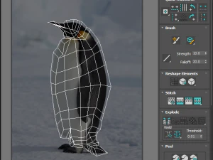 Penguin With Baby Penguin 3D Model