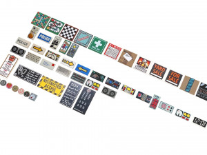 Lego Tiles Set 3D Model