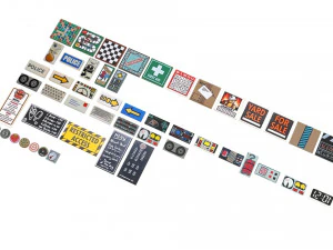 Lego Tiles Set 3D Model